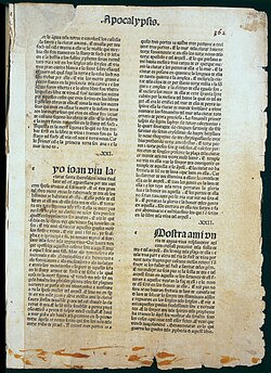 Página de la Biblia Valenciana