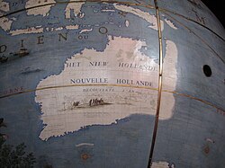 Mapa antiguo con la denominación Nueva Holanda