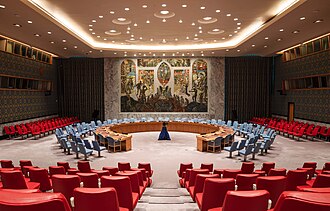 Fotografía institucional o de archivo relacionada con las sesiones de la ONU
