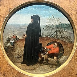 Versión de El misántropo atribuida a Pieter Brueghel el Joven