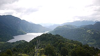 Vista panorámica del Lago Zenteno