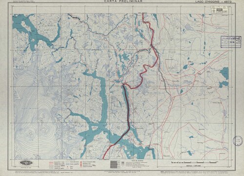 Mapa histórico de la zona publicado en 1953