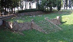Ruinas de un templo etrusco en Orvieto
