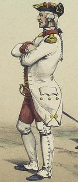 Capitán del regimiento de Soria en el año 1768