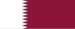 Bandera oficial de Catar.