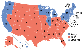 Mapa del resultado de la elección presidencial de 2004