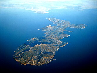 Vista aérea de la isla de Elba
