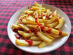Representación de preparaciones alimenticias callejeras