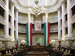 Sala del Tricolore en el ayuntamiento de Reggio Emilia
