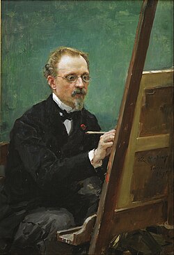 Retrato de Federico de Madrazo pintando