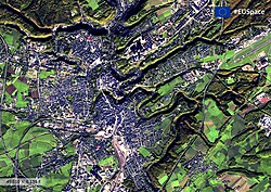 Fotografía aérea de la Ciudad de Luxemburgo