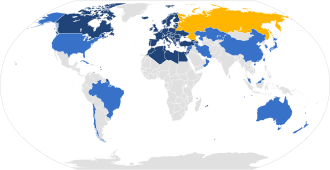 Mapa de países miembros