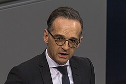 Heiko Maas durante la presidencia alemana del Consejo de la UE.