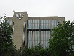 Edificio del Banque internationale à Luxembourg (BIL) en la ciudad de Luxemburgo.