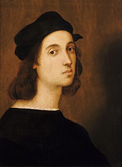 Presunto autorretrato de Rafael, c. 1506, Galería Uffizi, Florencia.