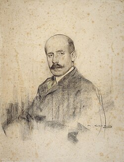 Retrato de Ignacio Zuloaga pintado por Ramón Casas