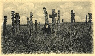 Chemamull en un cementerio mapuche