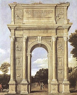 Arco de Trajano de Ancona pintado por Domenichino
