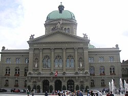 Palacio Federal en Berna, sede del gobierno y del parlamento de Suiza.