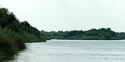 El Río Bravo en el municipio de Mier, Tamaulipas