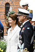 Los reyes de Suecia Carlos XVI Gustavo y Silvia