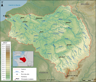 Detalle del cauce del río Marne