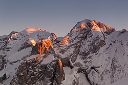 Cumbre de la Marmolada, el punto más alto de los Dolomitas