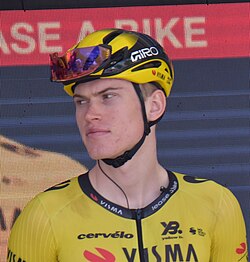 Per Strand Hagenes en una competición ciclista