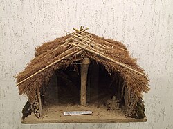 Maqueta de una cabaña neolítica