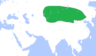 Mapa histórico de la expansión xiongnu
