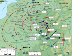 Mapa del Plan Schlieffen