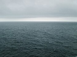 Vista superficial del océano Atlántico