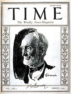 Primera portada de Time con la imagen de Joseph Gurney Cannon