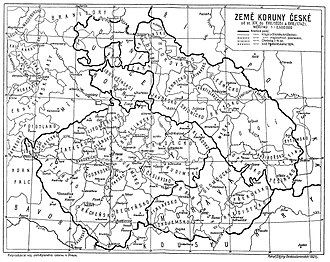 Mapa de las tierras de la Corona Bohemia