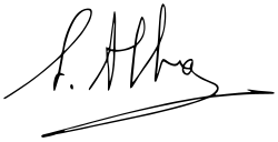 Firma manuscrita de Santiago Alba Bonifaz