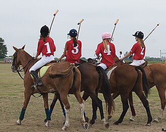 Equipo femenino de polo en Estados Unidos.