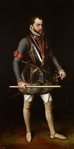 Retrato histórico de Felipe II, rey de España.