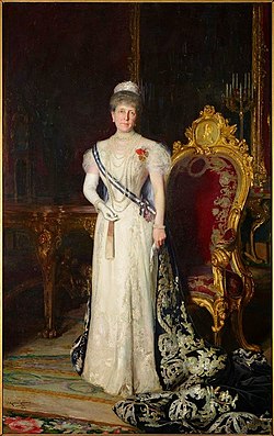 Retrato de María Cristina realizado por José Moreno Carbonero