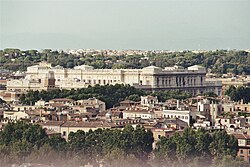 El Palacio de Justicia dominando el paisaje urbano desde el Gianicolo