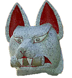 Representación escultórica de un Kitsune japonés
