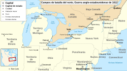 Mapa de las campañas del norte en 1812