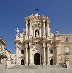 Fachada de la Catedral de Siracusa