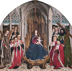 Virgen dels Consellers de Lluís Dalmau conservada en el Museo Nacional de Arte de Cataluña.