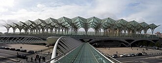Vista general de la Estación de Oriente en Lisboa