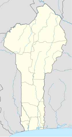 Mapa de la ubicación de Porto Novo en Benín