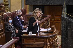Yolanda Díaz en el Congreso de los Diputados