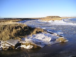 El río Grande en condiciones invernales