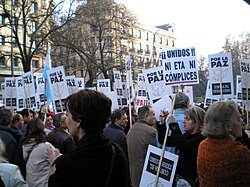 Manifestación en Madrid en enero de 2007