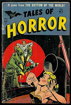 Portada de Tales of Horror, un cómic de terror de la década de 1950