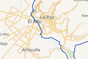 Mapa detallado del departamento de La Paz